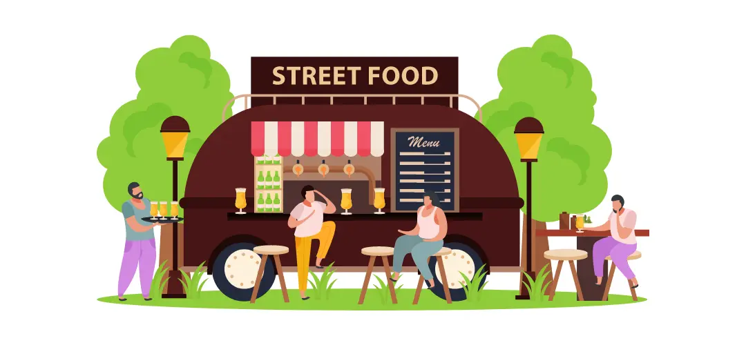 QR Code in street food hubs